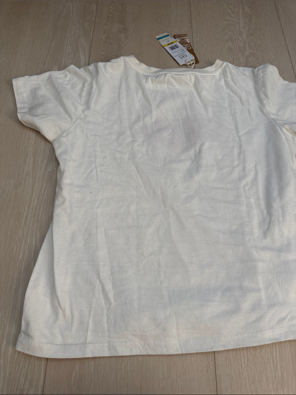 C&C California Cream Short Sleeve Tee with Red Strawberry Basket - Picture 5 of 6